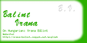 balint vrana business card
